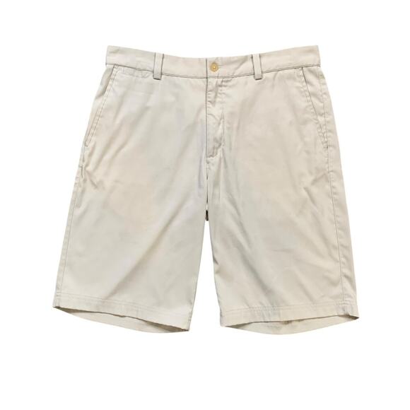 Nike Shorts Mens 32 Cream Golf Dri Fit Flat Front Tour Performacne Quick Dry - Picture 1 of 12